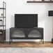 Maison Exclusive - Meuble TV noir 105x35x50 cm verre et acier