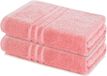 Lavea® Set de 2 serviettes 80x200 cm, 100% Coton – Grandes serviettes de bain, serviettes de sauna, drap de bain, drap de plage – Rose pastel