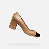 GEOX VIRNILISA 65 DAMES Pumps - BEIGE/ZWART - Maat 38
