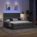 Maison Exclusive - Cadre de lit ottoman avec matelas, gris foncé, 180x200 cm, textile