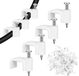 Unyqoos® Set van 100 platte kabelklemmen