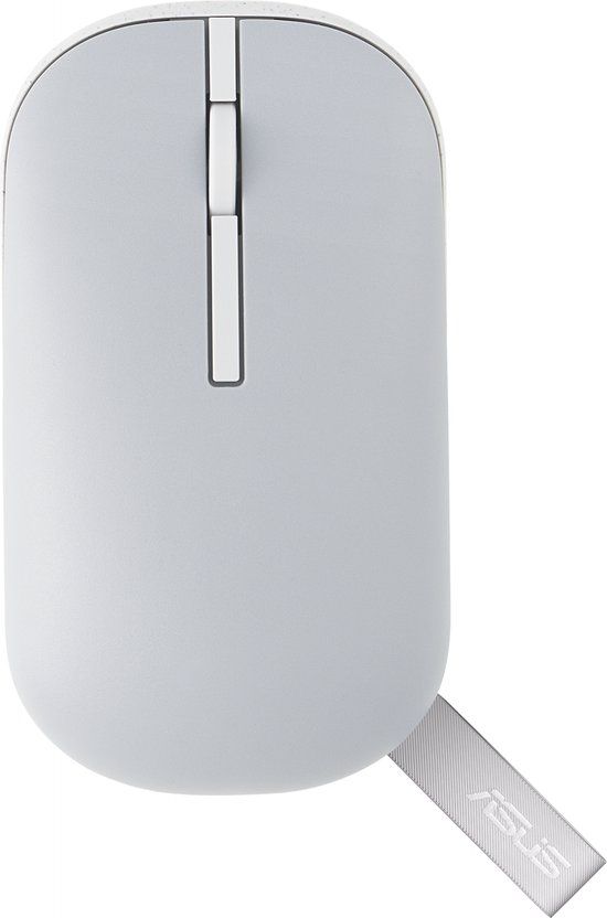 ASUS Marshmallow Mouse MD100 muis Kantoor Ambidextrous RF-draadloos + Bluetooth Optisch 1600 DPI Grijs