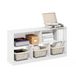 Furinno DALY Boekenplank, 5-kubus boekenplank, horizontale kubus opbergorganizer boekenkast, 10,9 x 47,2 x 23,6, voor woonkamer, slaapkamer, thuiskantoor, wit