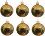 Decoris Kerstballen set - 6x stuks - goud - glas - 6 cm - glans