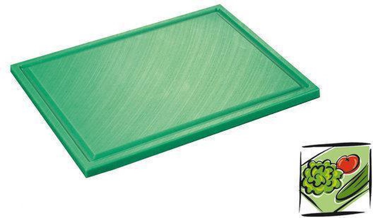 Interlux Snijplaat met sapgoot - 325x265x15mm - Groen