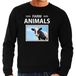 Bellatio Decorations Koeien sweater / trui met dieren foto farm animals zwart voor heren M