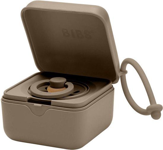 BIBS Dummy box donker eiken - Speenhouder - Pacifier Box - Dark Oak - 1 stuk