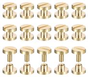 OEM 25 messing Chicago-schroeven, 3 x 8 mm, platte kop, geschikt voor leer