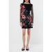 French Connection Astrida Darcy Crepe Robe Noir Floral Multi