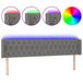 VidaXL Hoofdbord & Voeteneind Donkergrijs Polyester/Hout 2030x160x780-880 mm