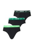 Nike Slip Essential Cotton Stretch Pack De 3 - Noir/vert, pointure X-Small
