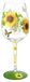Verre à vin 15 oz - Peint à la main - Tournesols/Papillons - Cadeau pour femmes - Design artistique - Finition de haute qualité - Verre cadeau