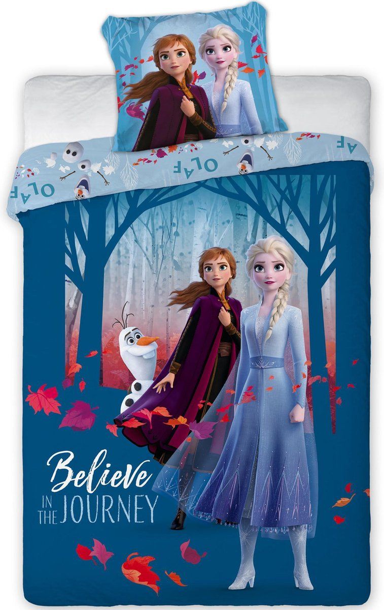 Disney Frozen Believe Dekbedovertrek Eenpersoons 140 x 200 cm 100% katoen
