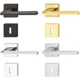 Häfele Poignée de porte LDH 3350 en laiton, WC - Salle de bain - Laiton poli