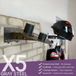 Gray Steel X5 Helmhouder & Wandsteun - Gun Metal Kleur - 5-in-1 Ophangsysteem voor Motoruitrusting, Motorhelmen en Motorkleding
