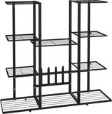 vidaXL Bloemenstandaard - 94,5x25x89 cm - IJzer - Zwart
