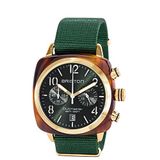 BRISTON Clubmaster Classic Acetaat Chronograaf Goud/Groen Engels