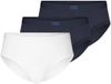 Mey Heren slip / onderbroek 3 pack Iconic Modal blauw/wit Effen Maat L
