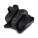 NK Elektrische mini-ellipstrainer met afstandsbediening, stil pedaal, voor thuis of op kantoor, 12 niveaus, lcd-display, passieve training, compact, zwart