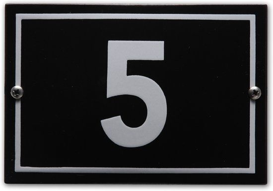 EmailleDesign® Huisnummer model Phil nr. 5
