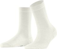 FALKE Fable Estate eenkleurig wol sokken dames wit - maat 35-38