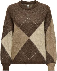 ONLY - ONLNOEME LIFE LS JQ O-NECK KNT Dames Trui