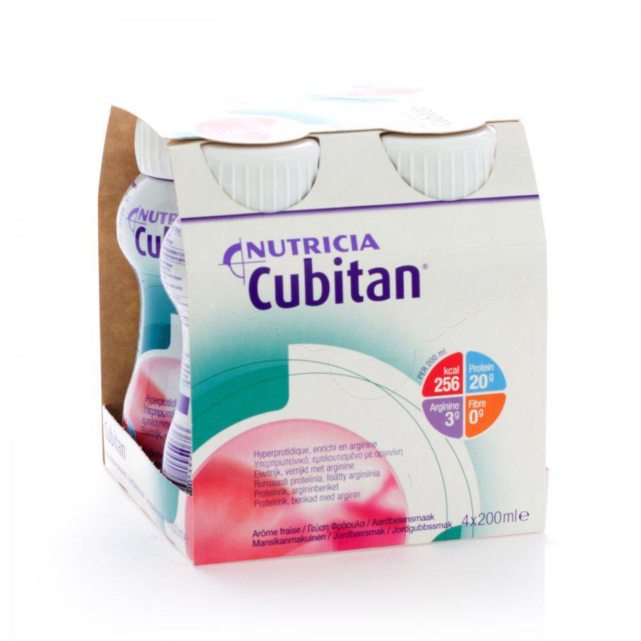 Nutricia Cubitan Aardbei 4st