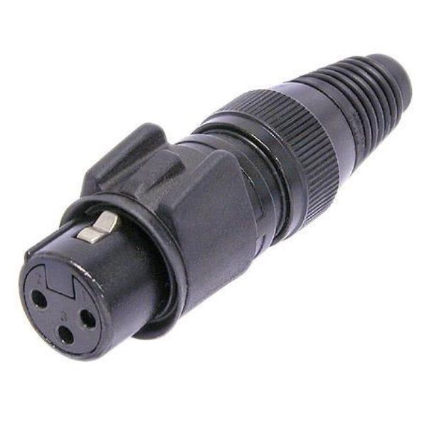 Neutrik NC3FX-HD-B XLR connector 3-pins (v) zwart