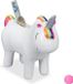Relaxdays Spaarpot eenhoorn - dromende unicorn - decoratie - keramiek wit