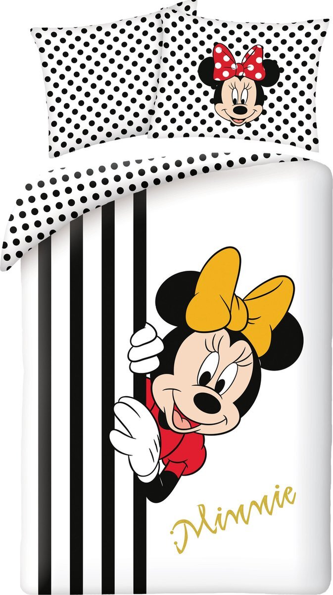 Disney Minnie Mouse Dekbedovertrek Peekaboo - Eenpersoons - 140 x 200 cm - Katoen