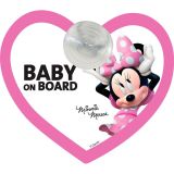 Tataway Kind Aan Boord, Autoveiligheidsbord „baby Aan Boord” Disney Minnie Mouse Mickey Mouse-afbeeldingen Met Zuignapbevestiging