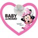Tataway Kind Aan Boord, Autoveiligheidsbord „baby Aan Boord” Disney Minnie Mouse Mickey Mouse-afbeeldingen Met Zuignapbevestiging