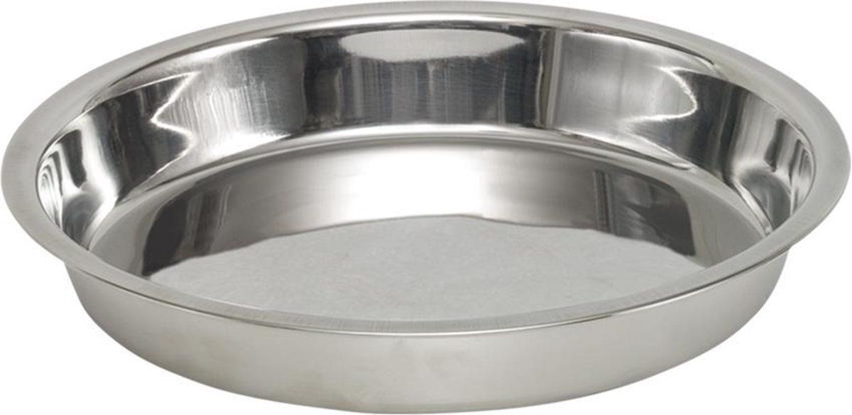 Nobby rvs eetbak verlaagde rand 25 cm - chroom