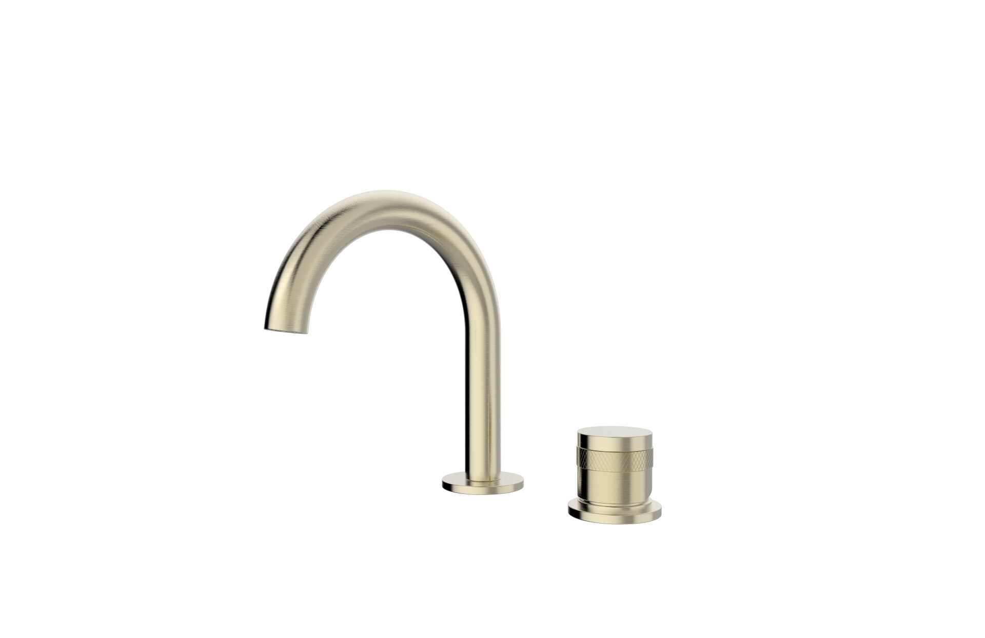 Blaufoss Pavilion Curve 2-gats wastafelkraan brushed champagne gold