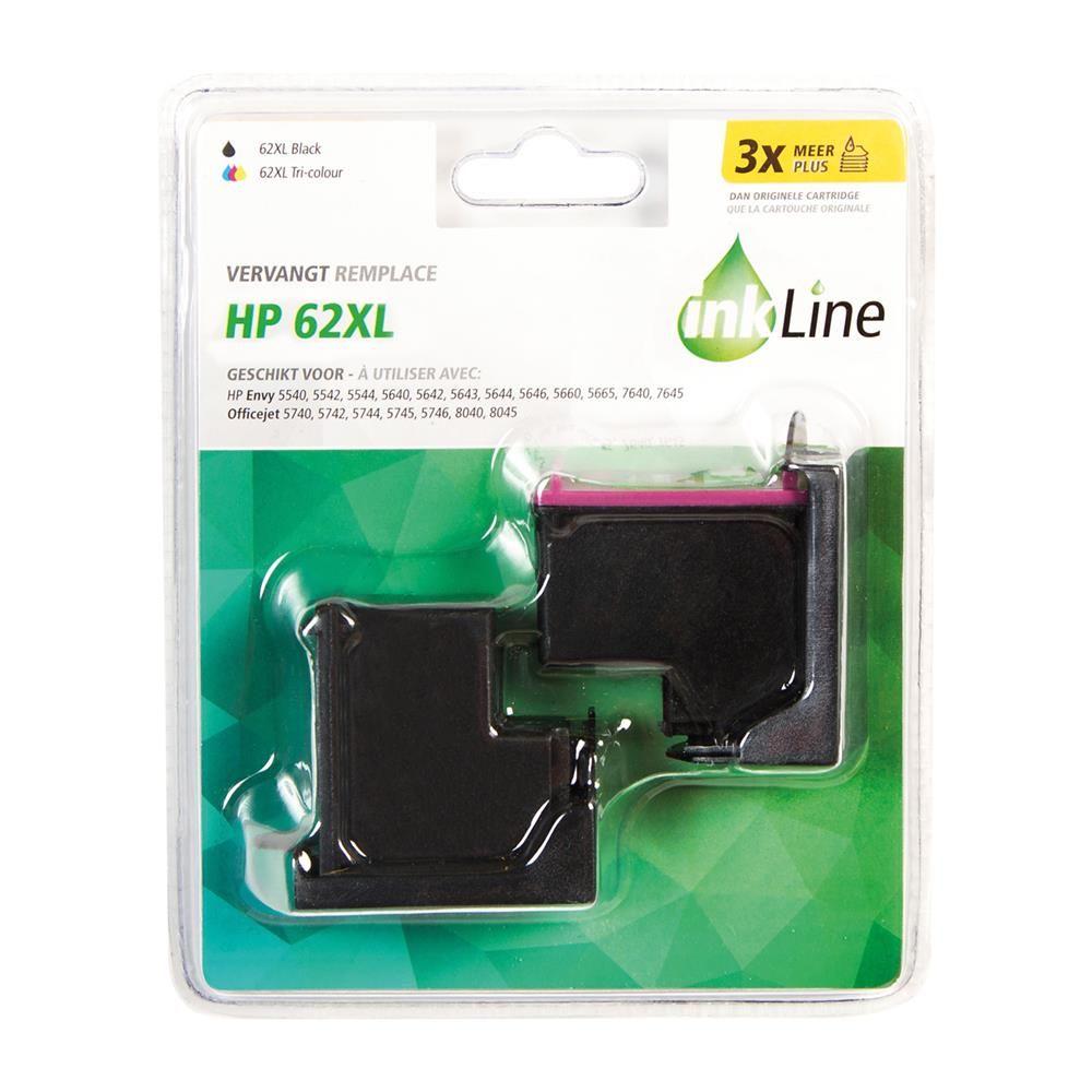 INKLINE INH62BKCMY Zwart en Kleur Inktcartridge Multipack voor HP 364XL