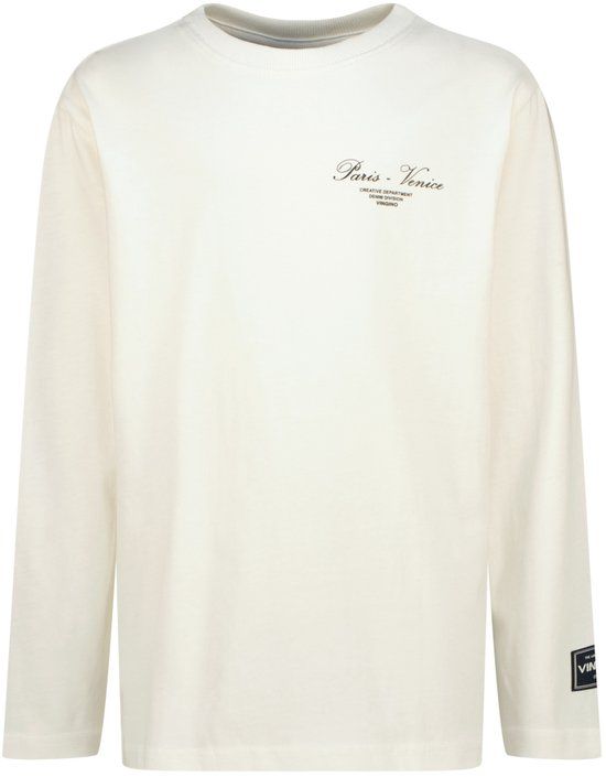 Vingino T-shirt Jongens Katoen Korte mouw Maat 164 Cloud White