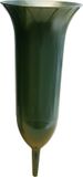 Merkloos Grafvaas - groen - 26 cm - kunststof