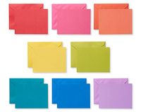 UK Greetings 200 stuks blanco eenpaneelkaarten voor hem/haar/vriend - kleurrijke motieven - perfect voor knutselen, bedankbriefjes en waardering voor leraren