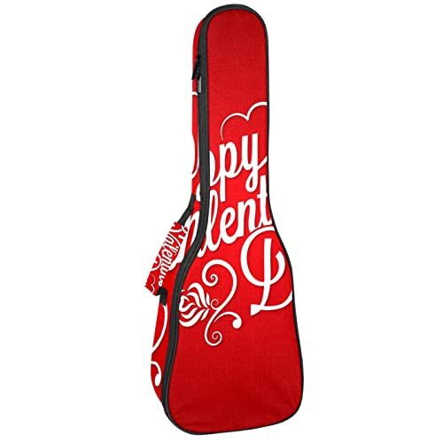 Mersov Tenor Ukulele Gigbag Waterdichte Ukelele Case Gewatteerde Rugzak, Geweldig voor Sopraan Concert (21/23/24") Valentijnsdag Rood