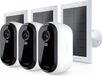 ARLO Essential 2K bewakingscamera, 3-pack met 3 zonnepanelen, draadloos, kleuren nachtzicht, 130° gezichtsveld