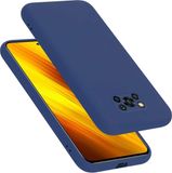 Cadorabo Hoesje geschikt voor Xiaomi POCO X3 NFC in LIQUID BLAUW - Beschermhoes gemaakt van flexibel TPU silicone Case Cover
