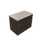 Saniclass Badkamermeubelset - 80x45x63cm - Travertine natuurstenen topblad - zonder kraangat - 2 lades - mat eiken charcoal