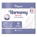 Harmony Discreet incontinentie maandverband voor dames – urinebescherming – handdoek na de geboorte – absorberend & geurremmend – 10 servetten met 6 druppels