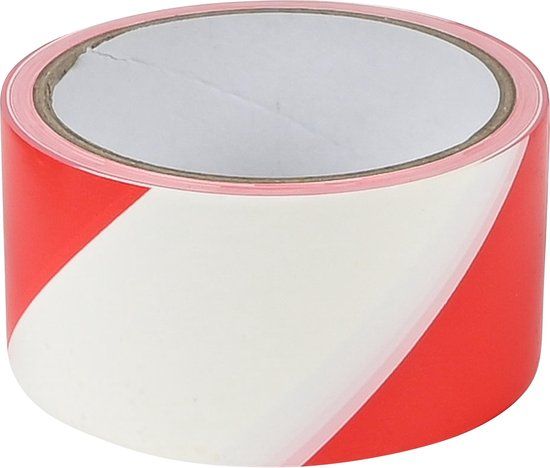 Erro Storage Benson Robuust afzetlint - 48 mm breed - 50 meter lang - Rood en wit
