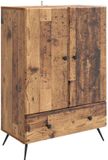 vidaXL Dressoir Oud hout 66 x 34,5 x 95 cm Bewerkt hout