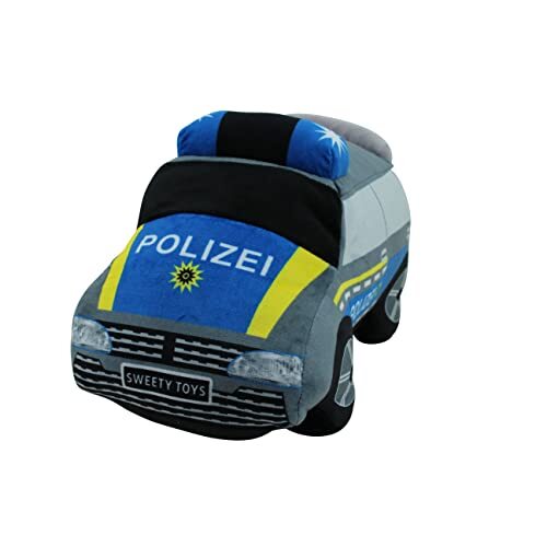 Sweety Toys 13784 Politie Pluche Auto Knuffeldier Police
