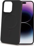 Celly Cromo Siliconen hoesje - Geschikt voor Apple iPhone 15 Pro Max - TPU Back Cover - Zwart