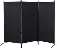 HOMCOM Kamerscherm Polyester Zwart 253x50x182cm