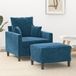 Maison Exclusive - Fauteuil avec repose-pieds, bleu, 60 cm, velours