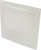 AMIG Ventilatierooster/muurrooster - 170 x 170mm - aluminium - wit - schoepenrooster
